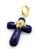 Vintage Lapis Lazuli Cross with a Modern Design in 18K