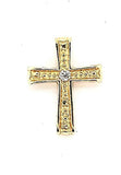 Exquisite Byzantine Design Diamond Cross in 18K Gold