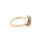 Custom Designed 14K Rose Gold and Ruby Love Ring - Peter's Vaults