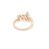Custom Designed 14K Rose Gold and Ruby Love Ring - Peter's Vaults