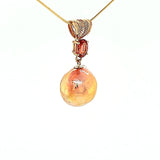 One of a Kind Custom Made Baroque Metallic Edison Pearl and Sapphire Necklace in 14KW  Gold - Peter's Vaults