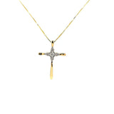 Exquisite Diamond Cross Necklace in Yellow Gold - Peter's Vaults