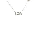 Fun & Inexpensive Love Diamond Necklace in Sterling Silver - Peter's Vaults