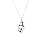 Fun & Inexpensive Bear Diamond Necklace in Sterling Silver - Peter's Vaults