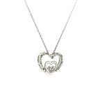 Fun & Inexpensive Heart Diamond Necklace in Sterling Silver - Peter's Vaults