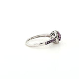 Intriguing Pink Sapphire and Diamond Ring in 10K - Peter's Vaults