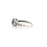Intriguing Pink Sapphire and Diamond Ring in 10K - Peter's Vaults