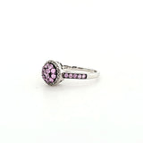 Intriguing Pink Sapphire and Diamond Ring in 10K - Peter's Vaults