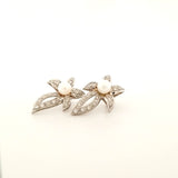 Celebrate you. Stunning Diamond and Pearl Earrings in 14K Gold - Peters Vault
