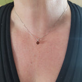 Amazing Colored Pink Tourmaline Solitaire Necklace in 14K - Peter's Vaults