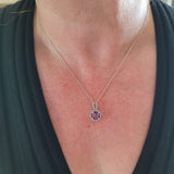 Fun & Inexpensive Diamond and Amethyst Necklace in Sterling Silver - Peter's Vaults
