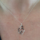 Fun & Inexpensive Bear Diamond Necklace in Sterling Silver - Peter's Vaults