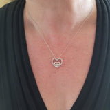 Fun & Inexpensive Heart Diamond Necklace in Sterling Silver - Peter's Vaults