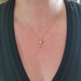 Exquisite Diamond Cross Necklace in Yellow Gold - Peter's Vaults