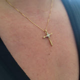 Exquisite Diamond Cross Necklace in Yellow Gold - Peter's Vaults