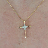 Exquisite Diamond Cross Necklace in Yellow Gold - Peter's Vaults