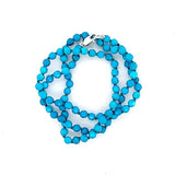 Brand New Faceted Turquoise Necklace Strand with Sterling Clasp - Exquisite