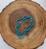 Brand New Faceted Turquoise Necklace Strand with Sterling Clasp - Exquisite