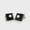 Classic Design Hand-Crafted Vintage Onyx and Pearl Cufflinks in Sterling Silver | Peter's Vaults