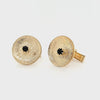 Dazzling Vintage Hand-Crafted Gold Plated Onyx Cufflinks in Great Condition Peters Vaults