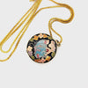 Vintage Hand Painted Butterfly Cloisonne Necklace - Gold Filled | Peter's Vaults
