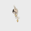 Shimmering Modern Design Jasper Faux Pearl and Yellow Quartz Pendant Slide in Silver  Peter's Vaults