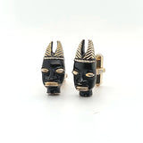 Alluring Vintage Hand-Crafted Tribal Mask Swank Cufflinks & TieLapel Pin Set  Peter's Vaults