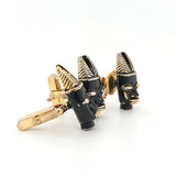 Alluring Vintage Hand-Crafted Tribal Mask Swank Cufflinks & TieLapel Pin Set  Peter's Vaults