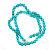 Brand New Turquoise Necklace Strand with Sterling Clasp -6mm