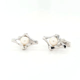 Charming & Elegant Handcrafted Sterling Silver Pearl Cufflinks  Peter's Vaults