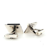 Classic Design Hand-Crafted Vintage Onyx and Pearl Cufflinks in Sterling Silver | Peter's Vaults