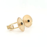 Dazzling Vintage Hand-Crafted Gold Plated Onyx Cufflinks in Great Condition Peters Vaults