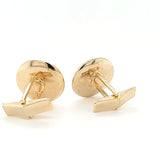 Dazzling Vintage Hand-Crafted Gold Plated Onyx Cufflinks in Great Condition Peters Vaults