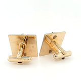 Dazzling Vintage Handcrafted Gold Plated Chess Board King Piece Cufflinks | Peter's Vaults