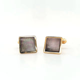 Elegant Vintage Handcrafted Gold Plated Dark Mother of Pearl Swank Cufflinks  Peter's Vaults