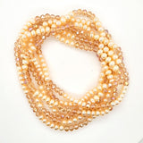 Exquisite Freshwater Pearl and Crystal Strand Statement Necklace - Extra Long