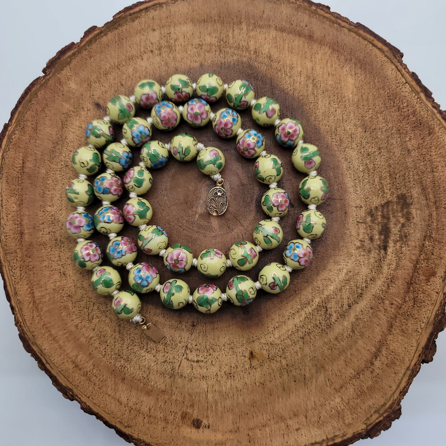 Ephemeral Spring Hand-Painted Murano Glass Bead