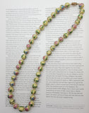 Exquisite Vintage Hand Painted Multi-Color Venetian - Murano Glass Necklace with Mille Fiori Design  Peter's Vaults