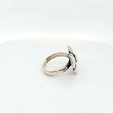 Fun and Playful Two Tone Sterling Silver and 9 Karat Gold Flower Ring
