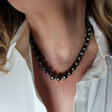 Gleaming Peacock Tahitian Circle Pearl Necklace  - Peters Vaults
