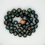 Gleaming Peacock Tahitian Circle Pearl Necklace  - Peters Vaults