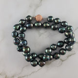 Gleaming Peacock Tahitian Circle Pearl Necklace  - Peters Vaults