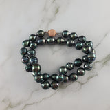 Gleaming Peacock Tahitian Circle Pearl Necklace  - Peters Vaults