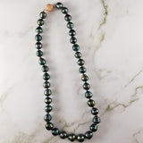 Gleaming Peacock Tahitian Circle Pearl Necklace  - Peters Vaults