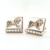 Grand Vintage Handcrafted Equestrian Mother of Pearl Horse Cufflinks  Peter's Vaults