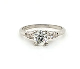 Iconic .84 carat Old Cut Diamond Solitaire Engagement Ring in Platinum