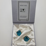 Modern Design Baroque Shape Turquoise Earrings in Sterling Silver  Peter's Vaults