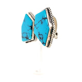 Modern Design Baroque Shape Turquoise Earrings in Sterling Silver  Peter's Vaults