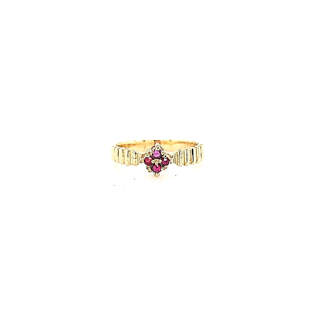 Modern Design Exceptional Vintage Ruby Ring in 14K Gold  Peter's Vaults