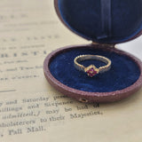 Modern Design Exceptional Vintage Ruby Ring in 14K Gold  Peter's Vaults